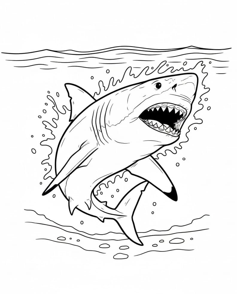 Realistisk Hai fargelegging