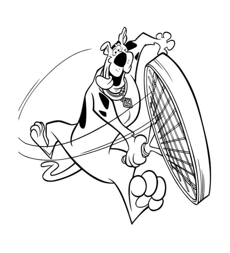 Scooby Doo spiller tennis fargelegging