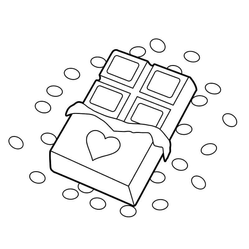 Sjokolade Utskriftbar for Barn fargelegging