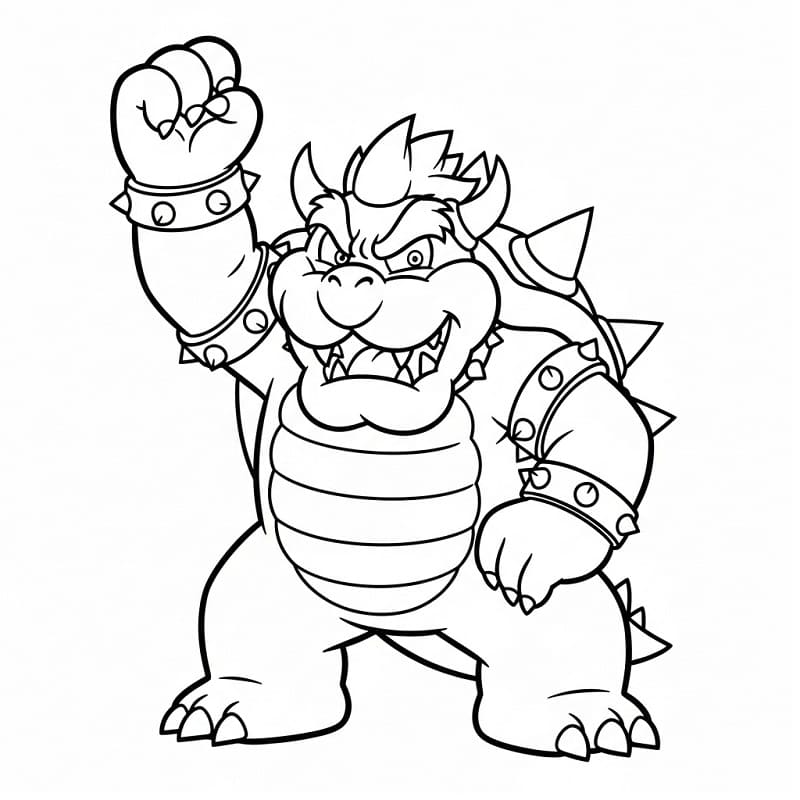 Skriv ut Bowser fargelegging