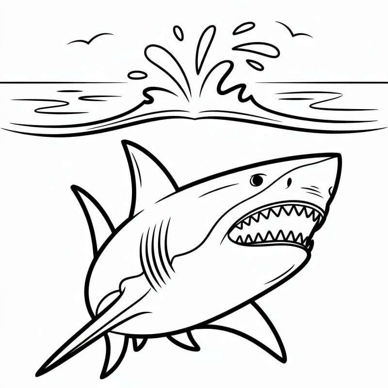 Skummel Hai fargelegging