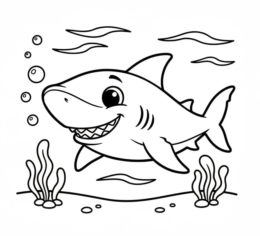 Søt Hai fargelegging