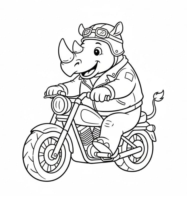 Søt Neshorn fargelegging