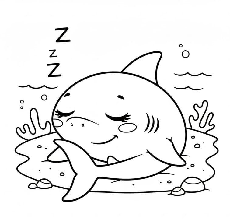 Sovende Hai fargelegging