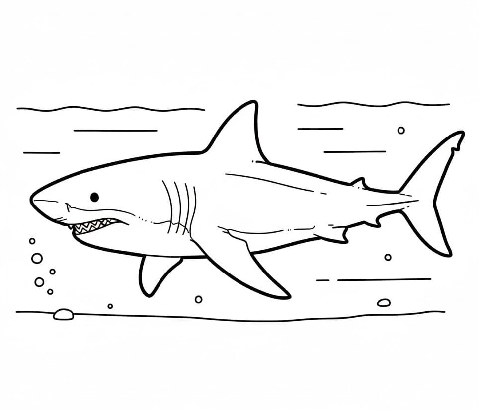 Svømmende Hai fargelegging