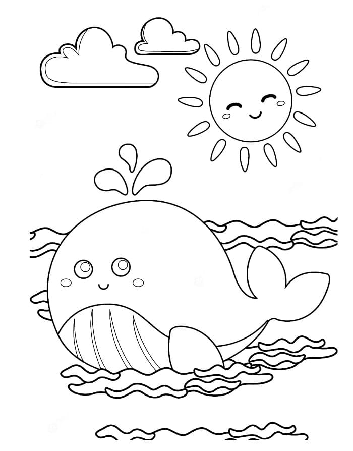 Svømmende Hval fargelegging