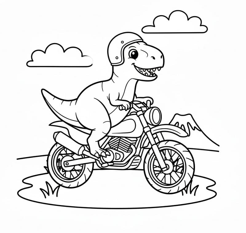 T-rex Utskriftbar for Barn fargelegging