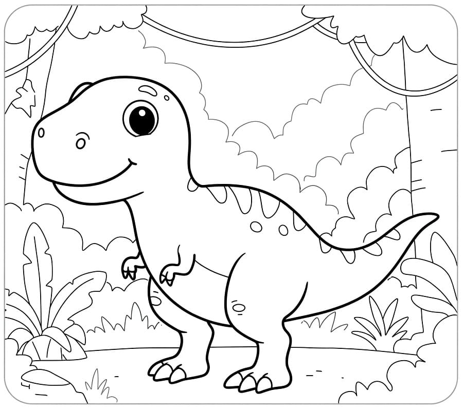 T-rex Utskriftbar fargelegging