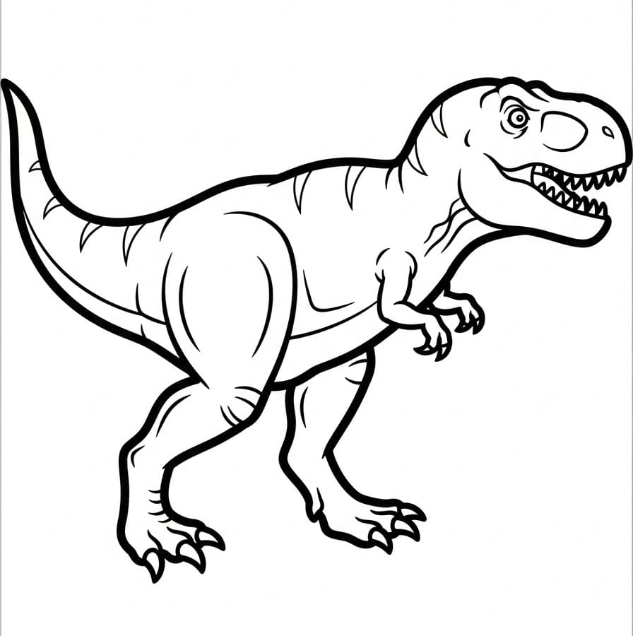 T-rex for 3-åringer fargelegging
