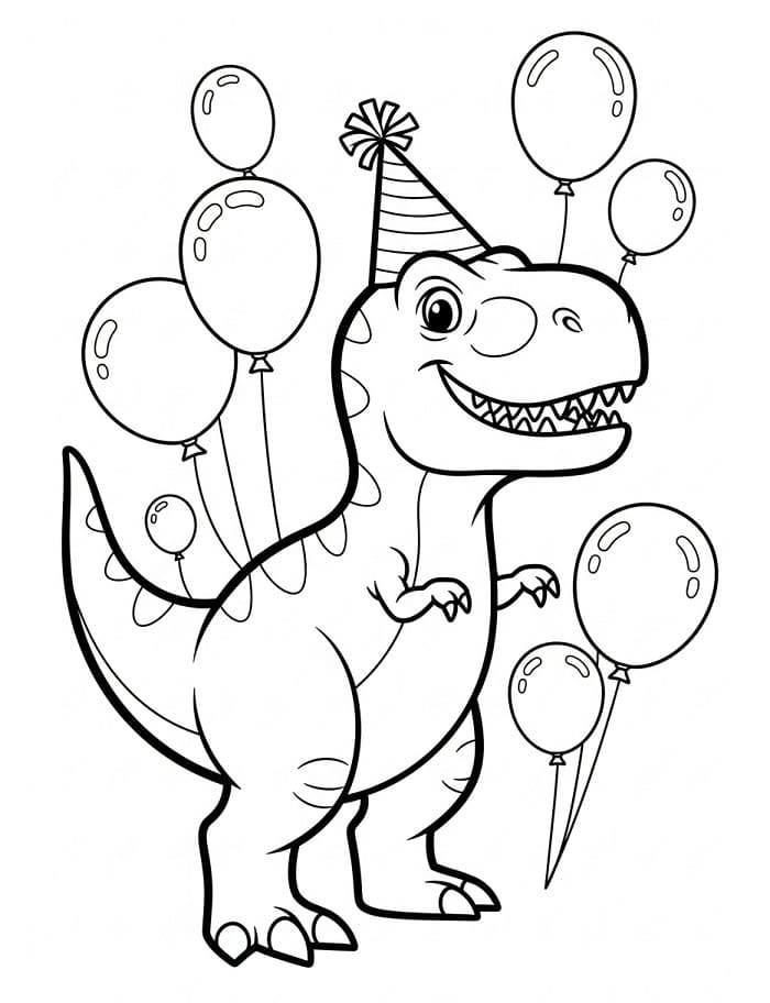 T-rex for 4-åringer fargelegging