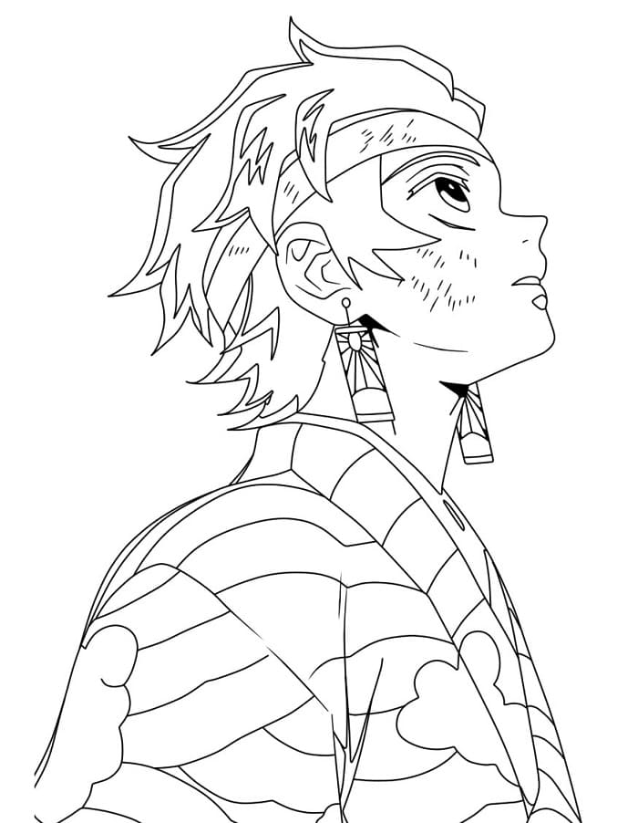 Tanjiro Demon Slayer fargelegging