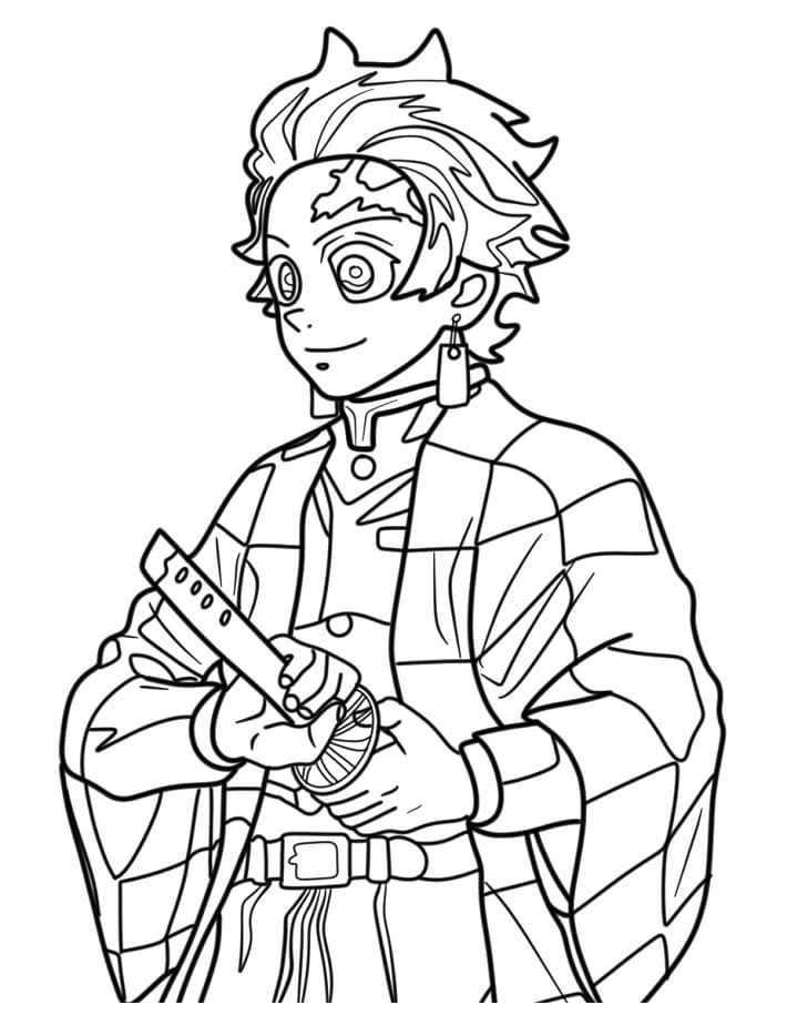 Tanjiro Gratis Bilde fargelegging