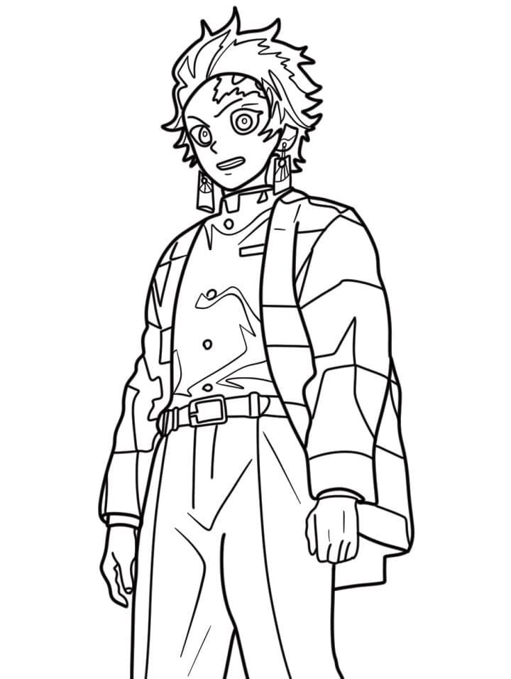 Tanjiro Gratis Utskriftbar fargelegging