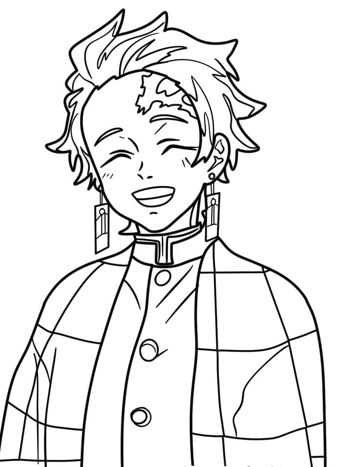 Tanjiro Uten Kostnad fargelegging