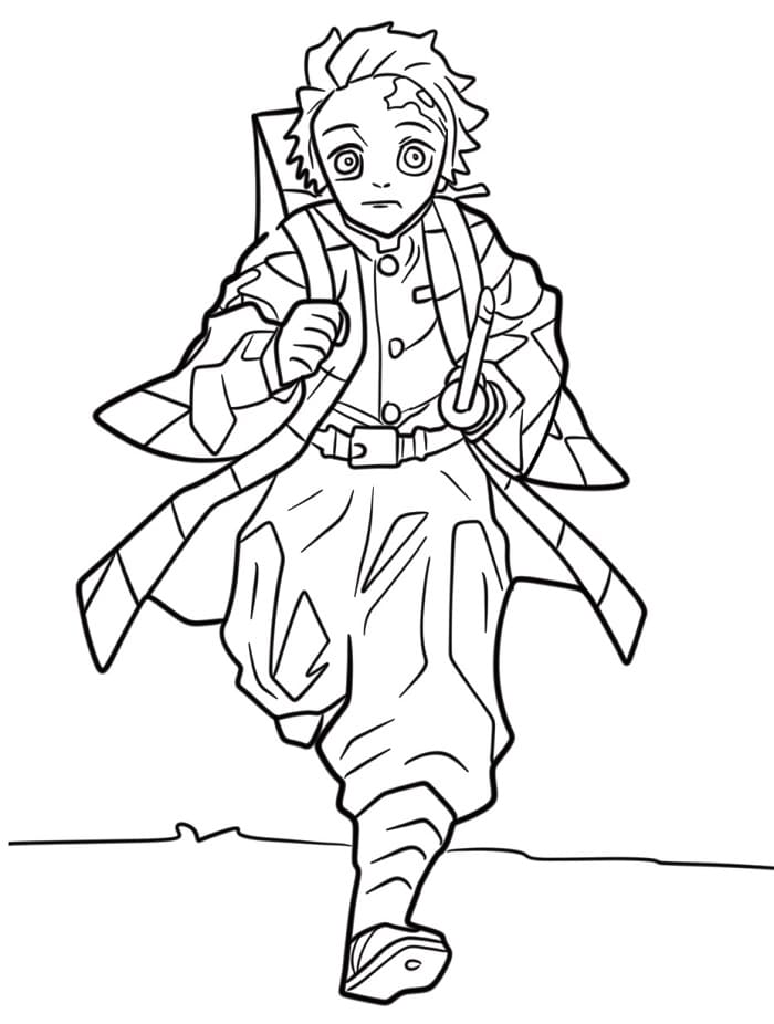 Tanjiro Utskriftbar for Barn fargelegging