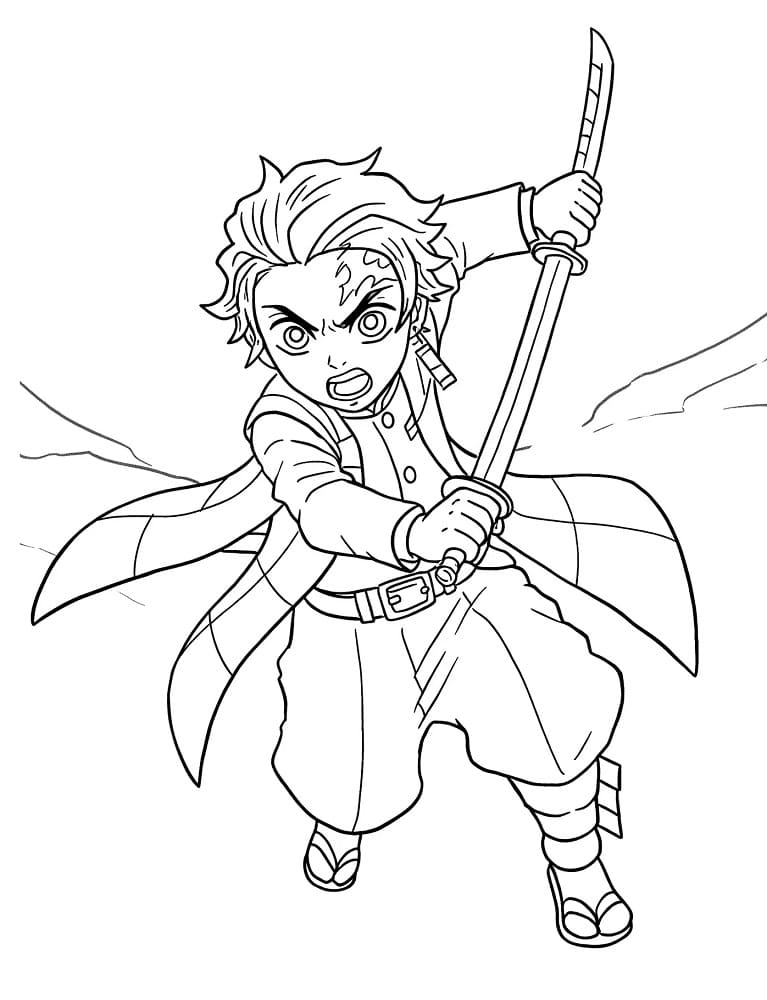 Tanjiro for Barn fargelegging