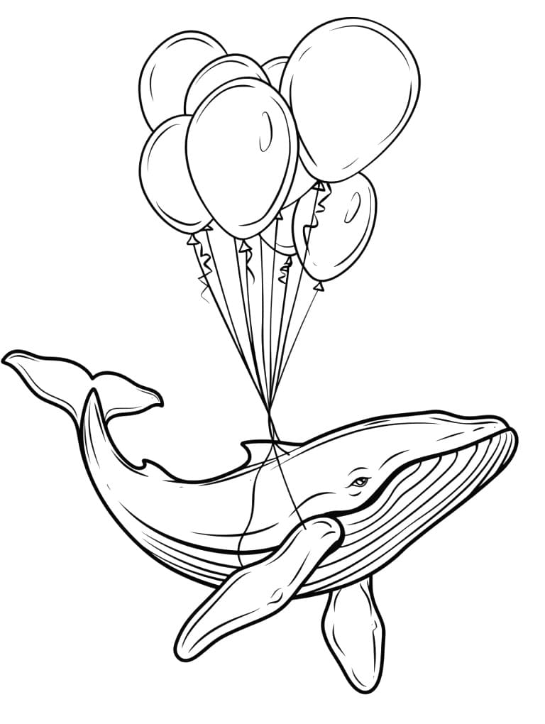 Tegneserie Hval fargelegging