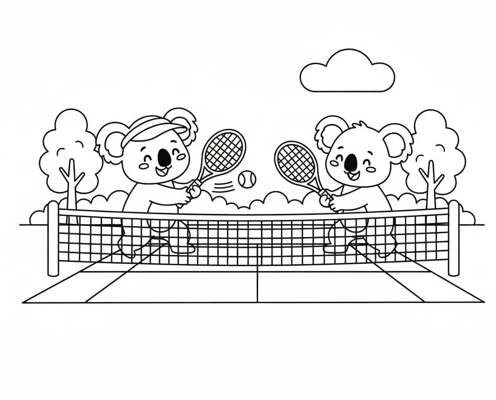 Tennis gratis for barn fargelegging