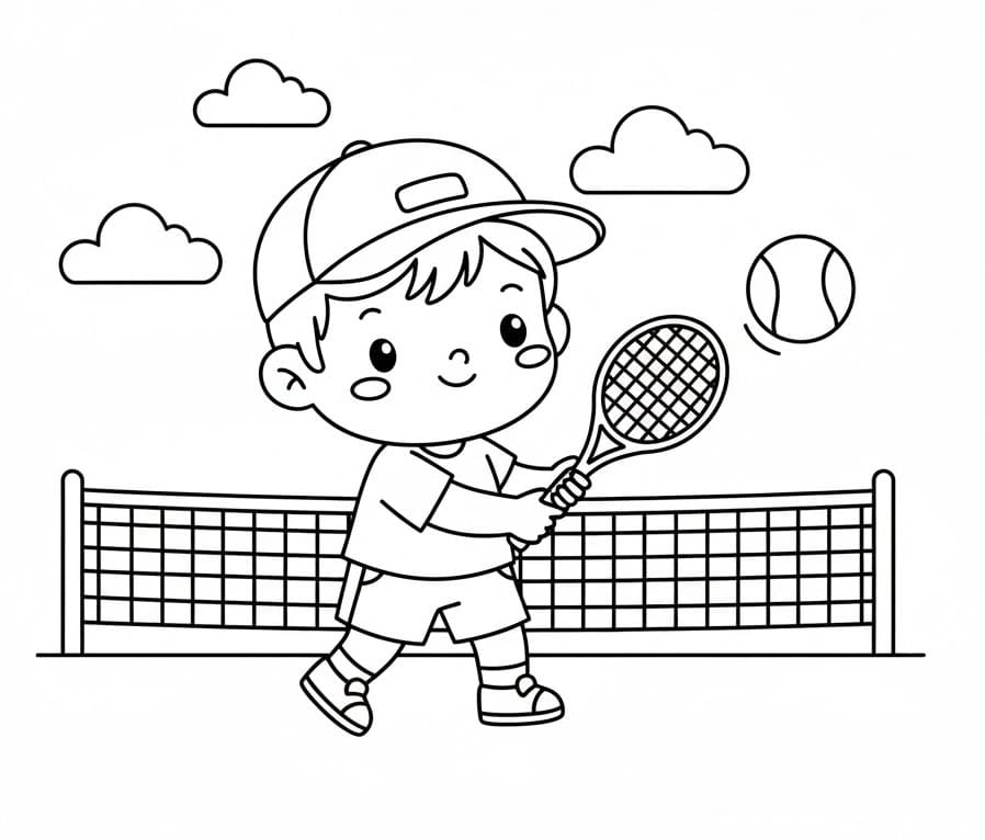 Tennisidrett fargelegging