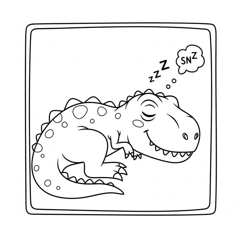 Tøff T-rex fargelegging