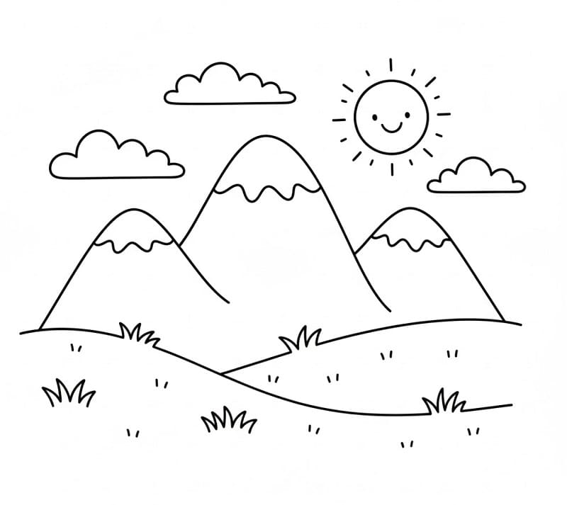 Tøft Fjell fargelegging