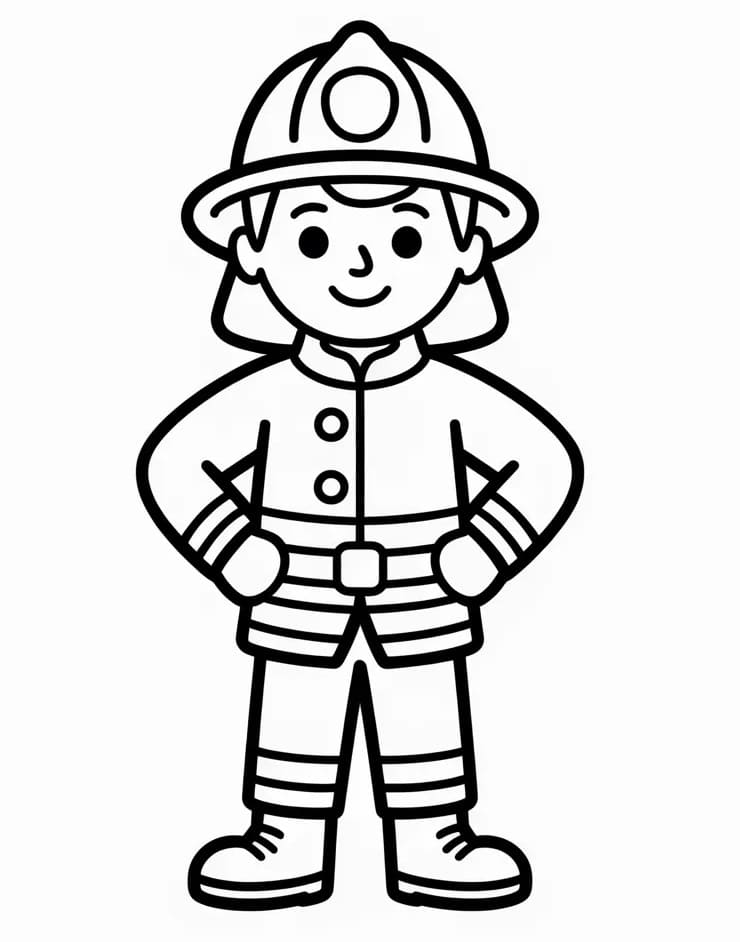 Utskriftbar Brannmann fargelegging