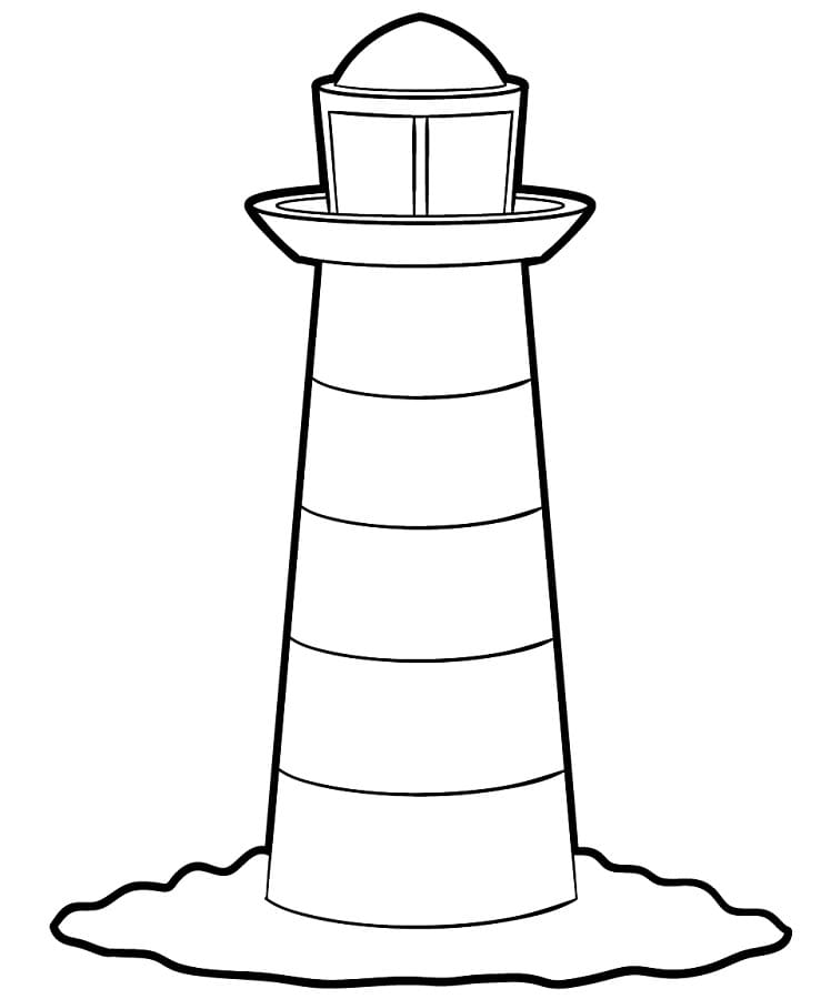 Utskriftbar Fyrtårn fargelegging