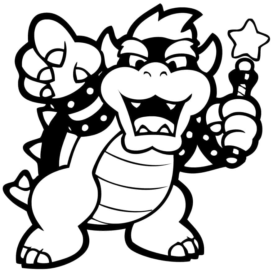 Utskriftbar Gratis Bowser fargelegging