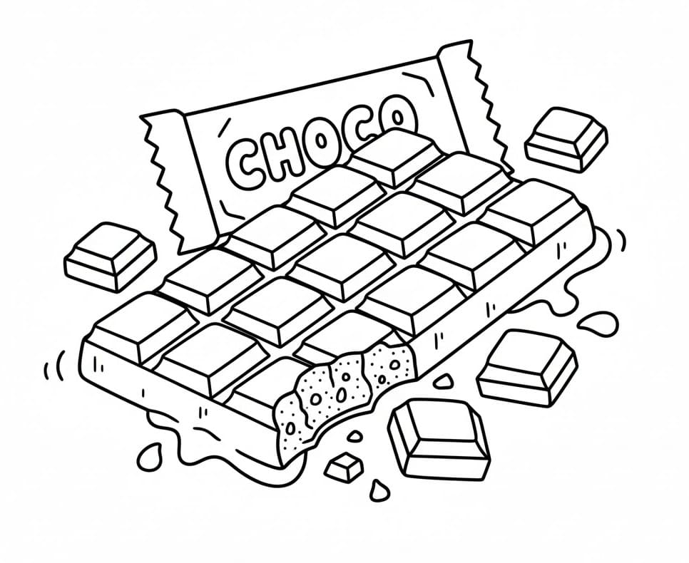 Utskriftbar Gratis Sjokolade fargelegging