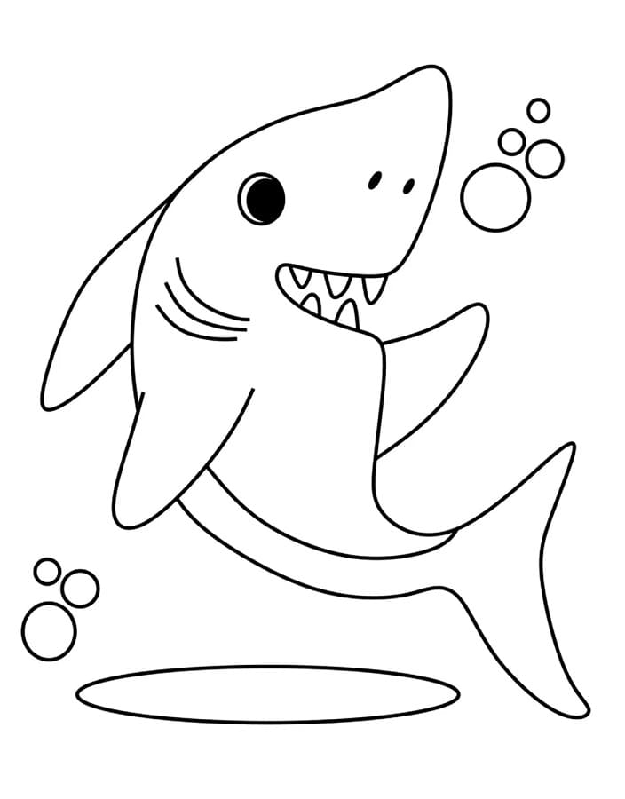 Utskriftbar Hai fargelegging