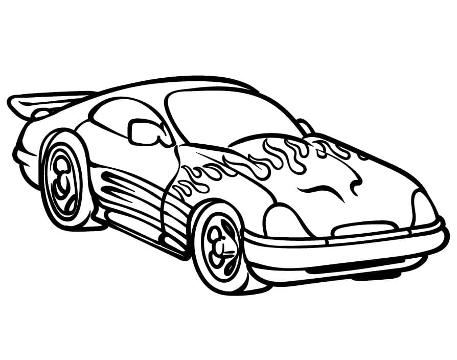 Utskriftbar Racerbil fargelegging