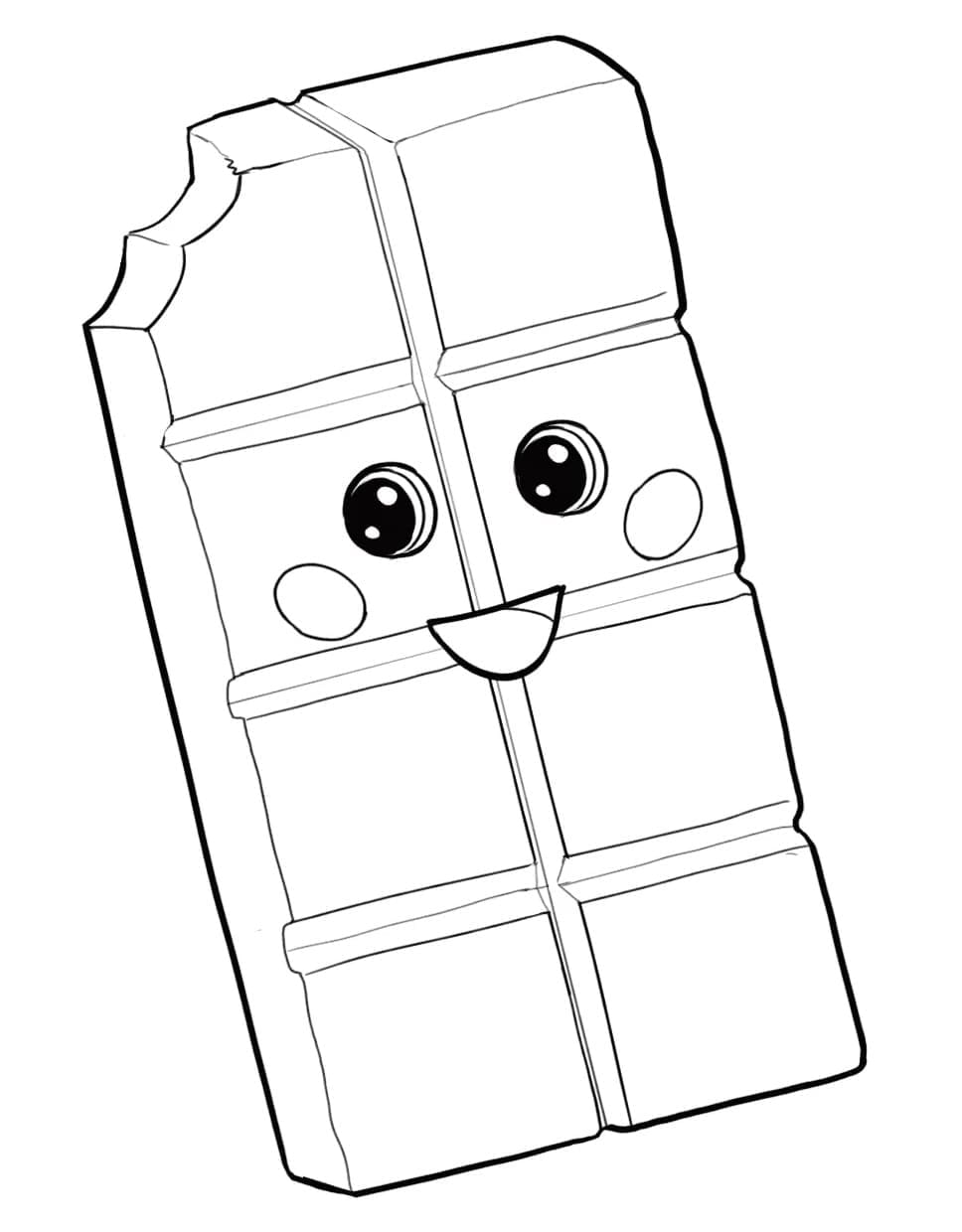 Utskriftbar Sjokolade for Barn fargelegging