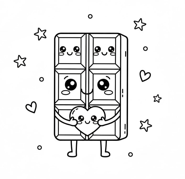 Utskriftbar Sjokolade fargelegging