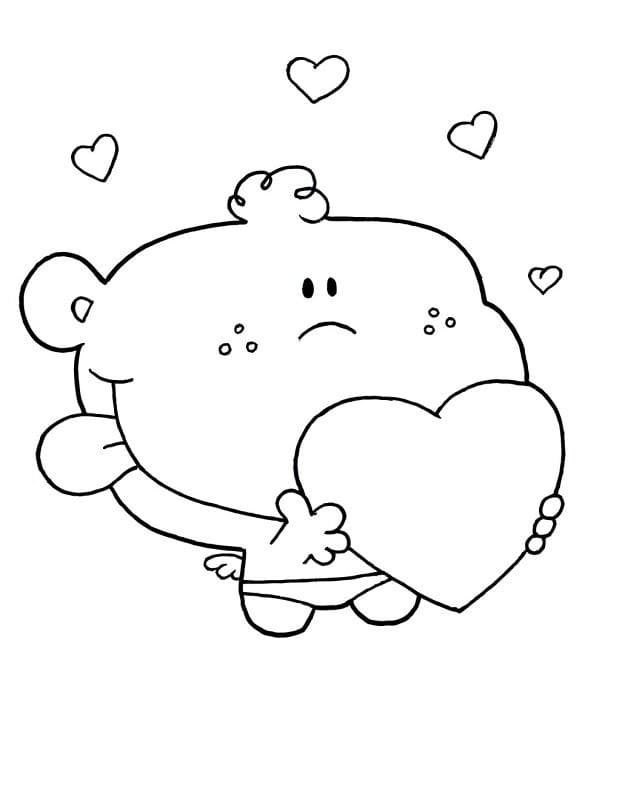 Utskriftbar Valentinsdag fargelegging