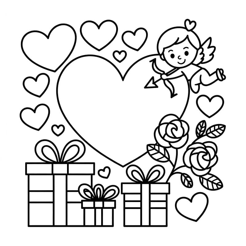 Valentinsdag Gratis for Barn fargelegging