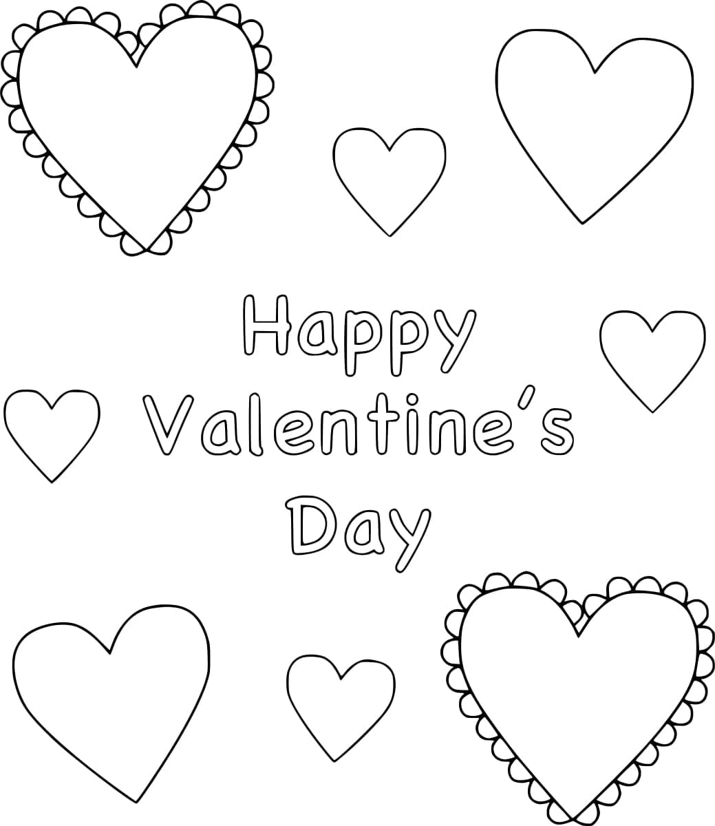 Valentinsdag for 2-åringer fargelegging