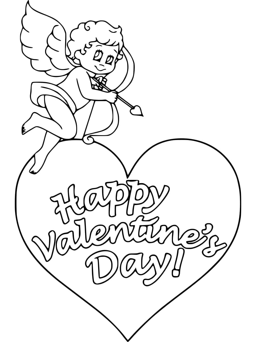 Valentinsdag for 3-åringer fargelegging