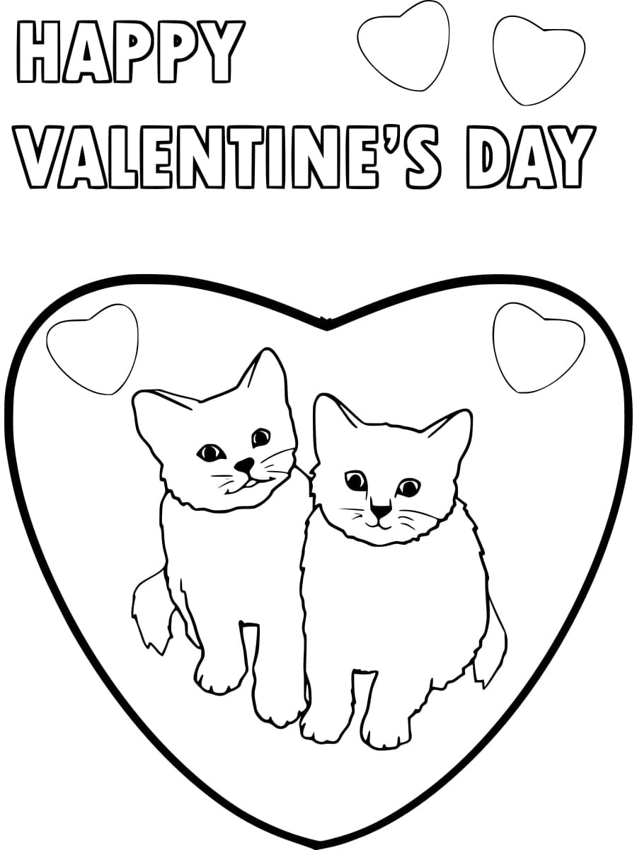 Valentinsdag for 4-åringer fargelegging