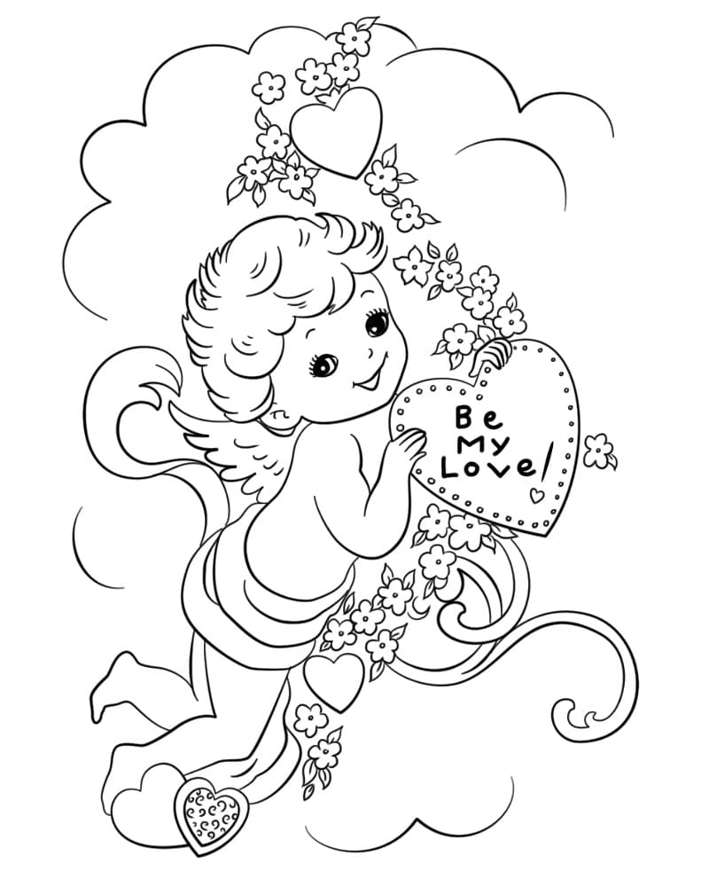 Valentinsdag for Barn fargelegging