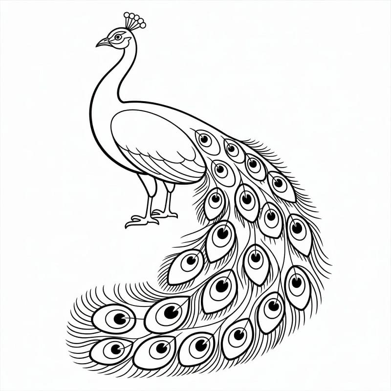 Vanlig Påfugl fargelegging