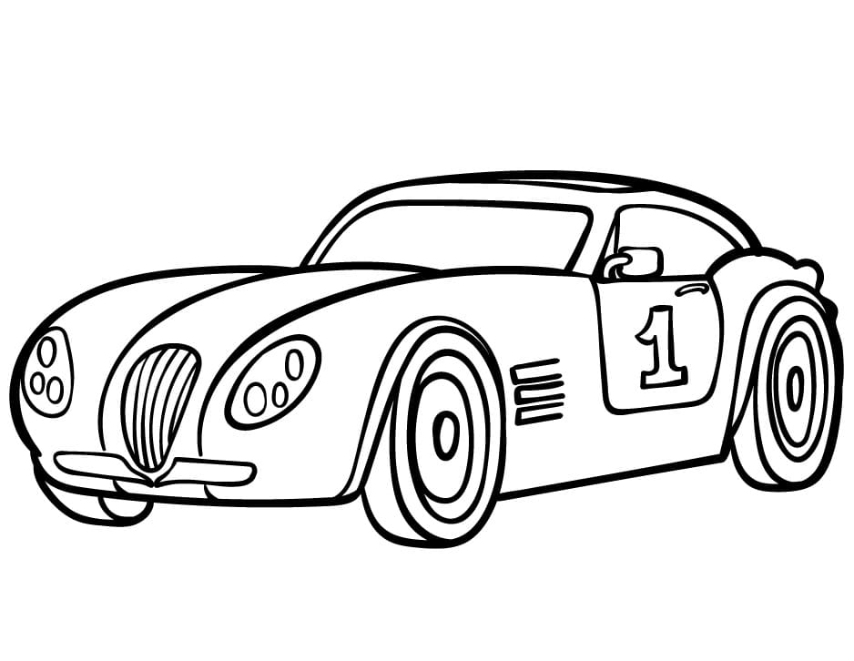 Vanlig Racerbil fargelegging