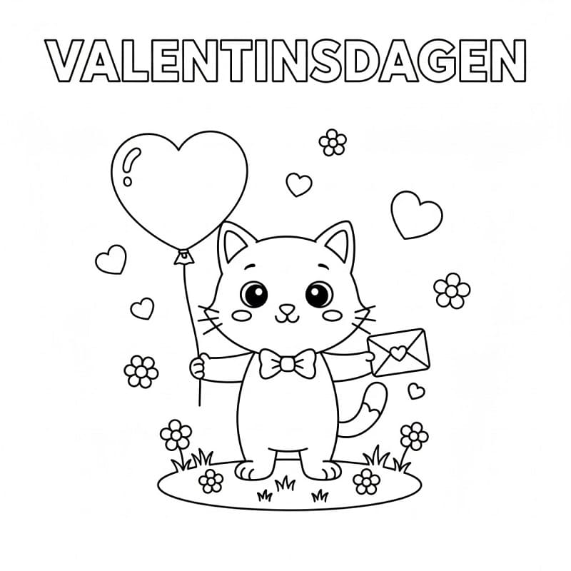 Vanlig Valentinsdag fargelegging