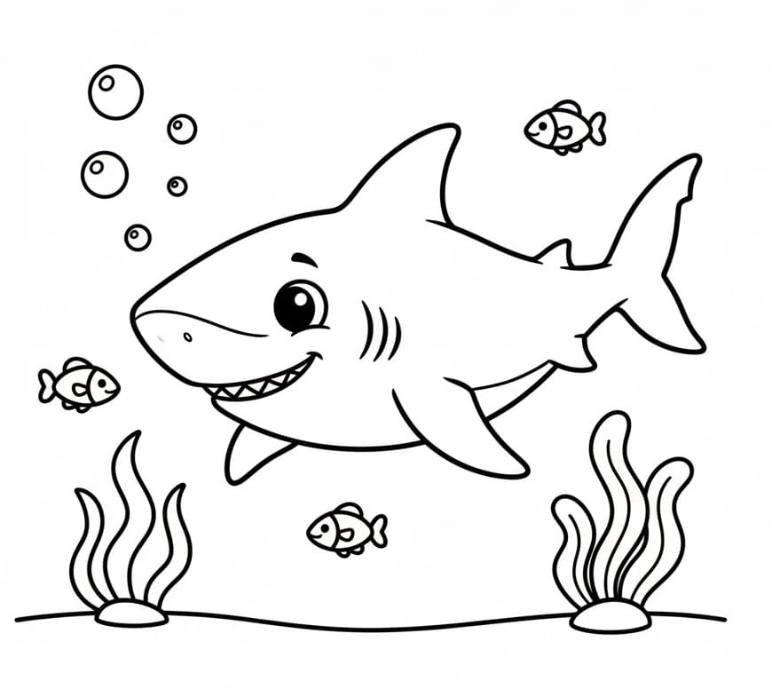 Veldig Søt Hai fargelegging