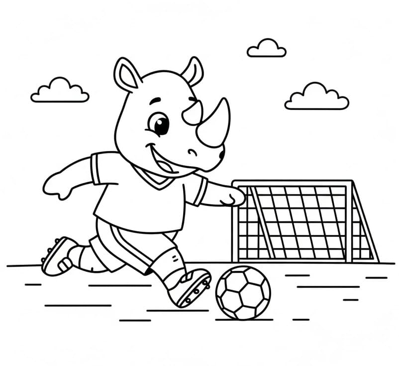 Veldig Søt Neshorn fargelegging