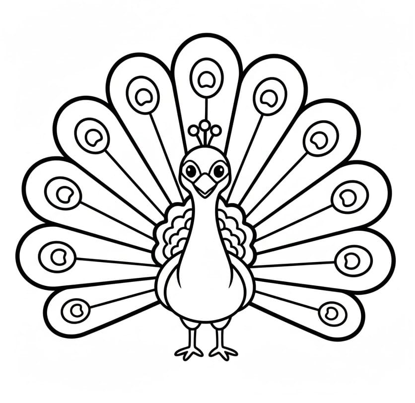 Veldig Søt Påfugl fargelegging