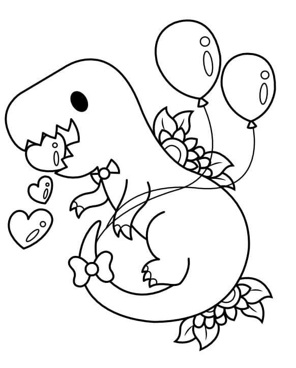 Veldig Søt T-rex fargelegging