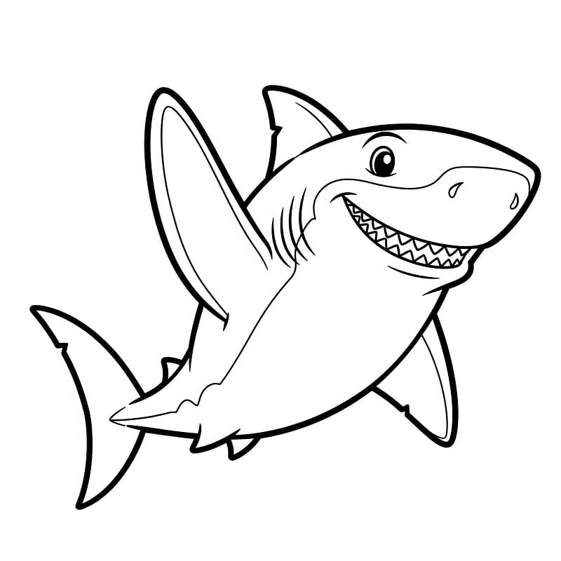 Vennlig Hai fargelegging