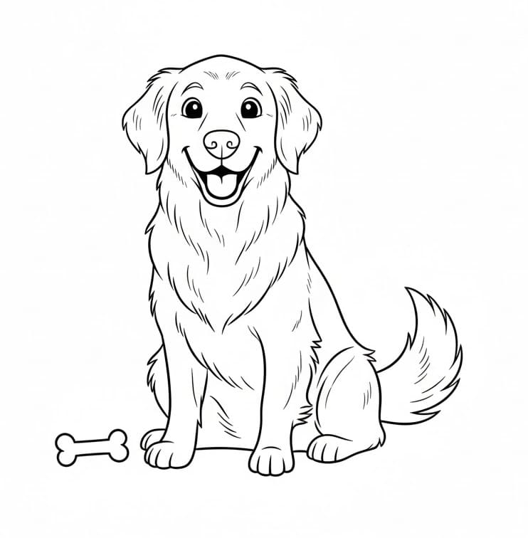 Bedårende Golden Retriever fargelegging