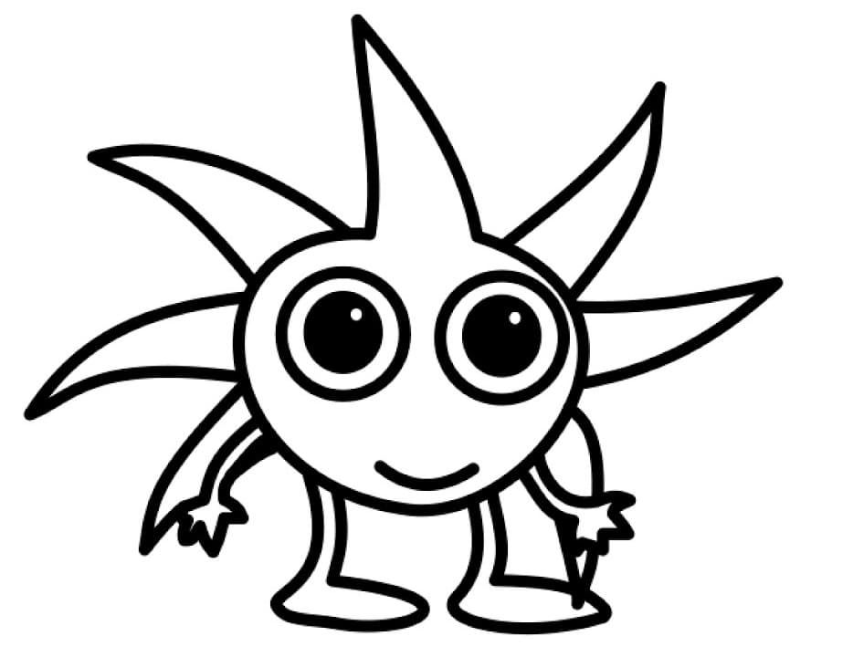 Diddi fra Babblarna fargelegging