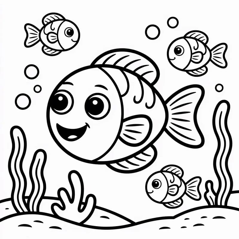 Elskelig Fisk fargelegging